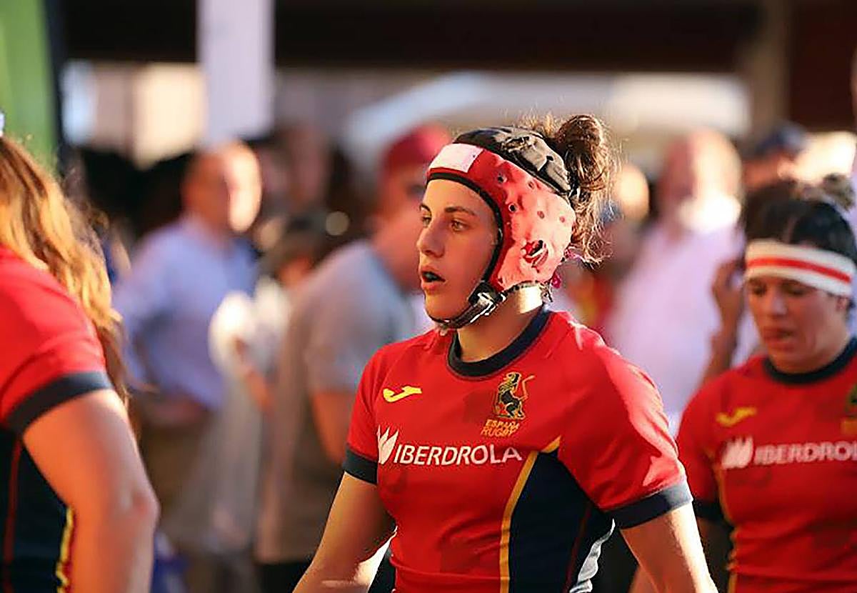 Nerea García, en un partido con la selección nacional.