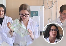 Candela Herrero, en detalle, y el resto de sus compañeros durante una clase del ciclo.