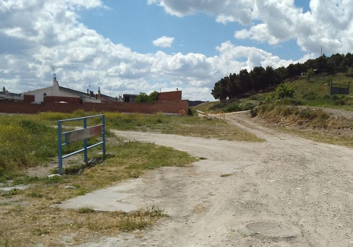 Parte alta del barrio La Serna donde se sitúa el embudo de acceso al casco urbano del nuevo recorrido de los encierros camperos de Íscar.