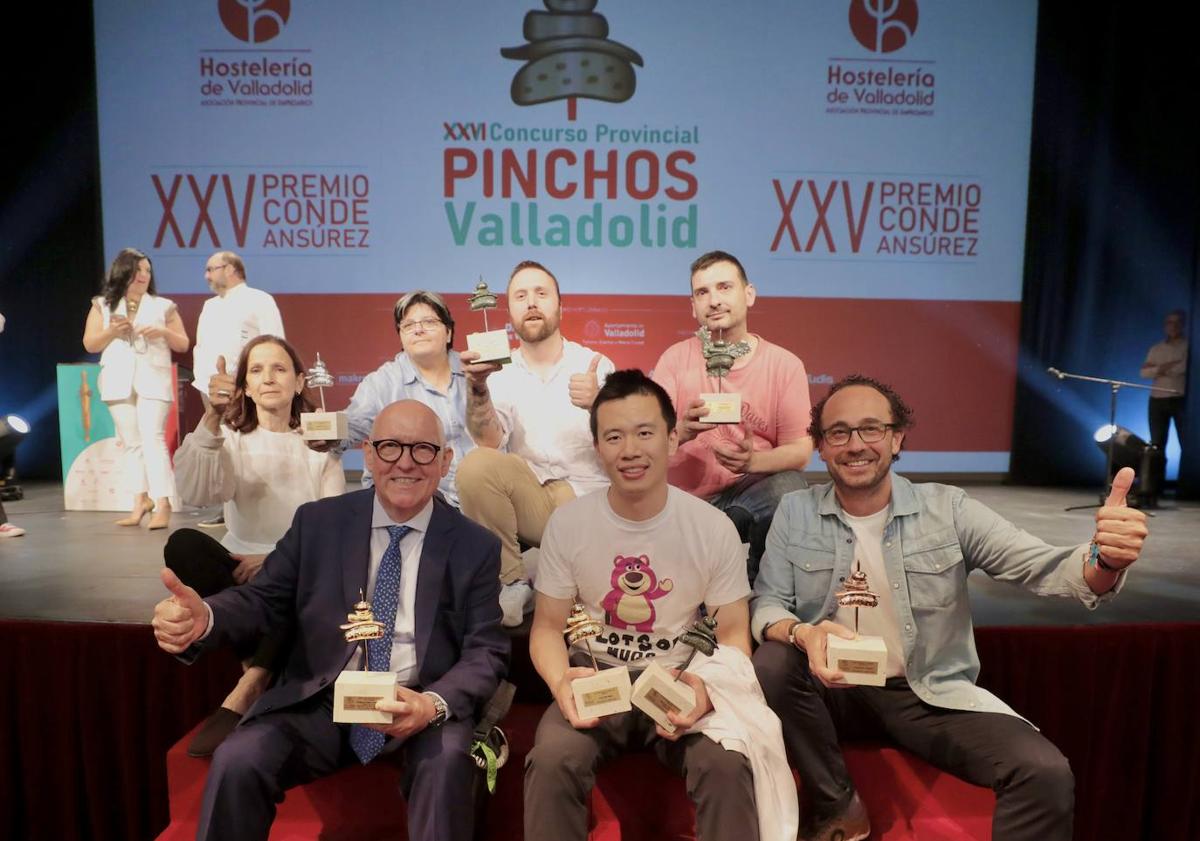 Imagen principal - Restaurante Jiapan arrasa y se alza con el Pincho Oro y el mejor Postre del Concurso Provincial