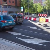 Las obras de la red de calor colapsan el acceso a Parquesol por el sur