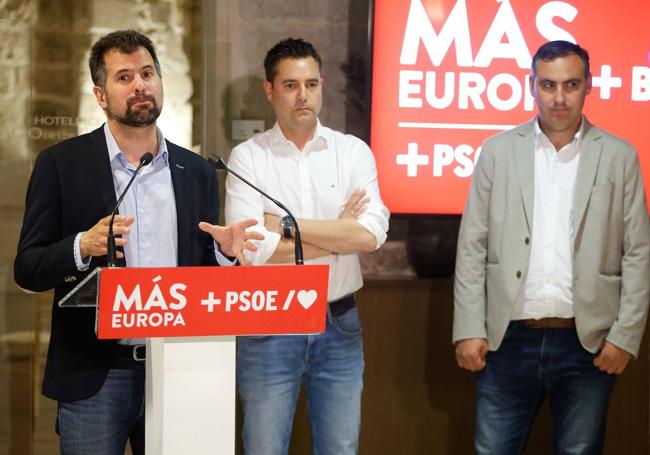 Luis Tudanca valora, en Burgos, el resultado del PSOE en Castilla y León en las europeas.