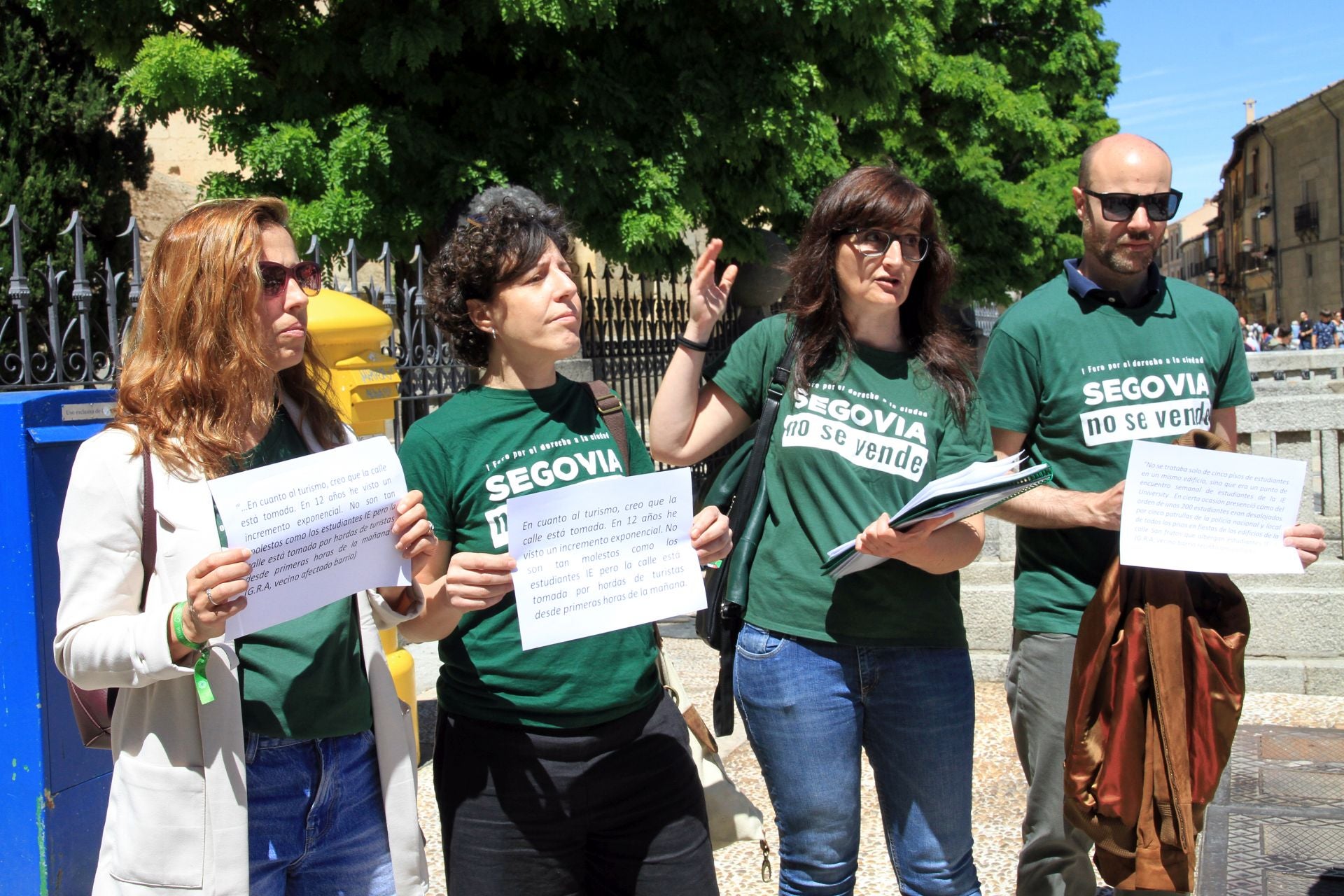 Fotografías del paseo para explicar la gentrificación de Segovia