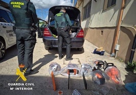 Investigados tras ser sorprendidos con motosierras falsificadas en Burgos