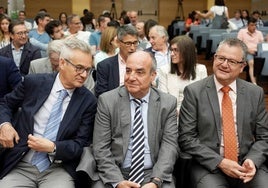 El consejero de Agricultura, Ganadería y Desarrollo Rural, Gerardo Dueñas, durante la clausura de los Premios a la Excelencia de los Centros Integrados de FP Agrarias.