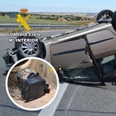 Detenido con 33 kilos de hachís tras un accidente de coche en Burgos