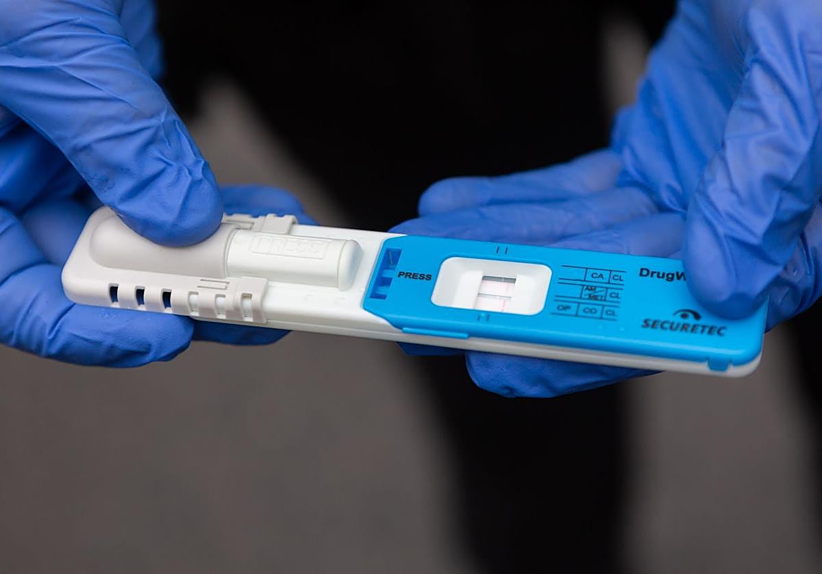 Imagen de archivo de un test de drogas.