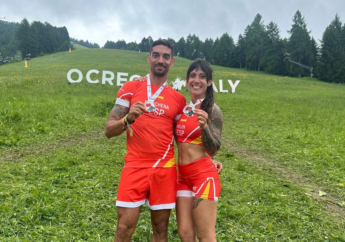 Jonathan Marchena y Elena García en el Campeonato Europeo de OCR