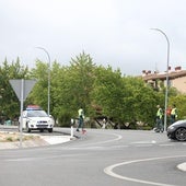 Dos hombres heridos en el vuelco de una furgoneta en Palazuelos de Eresma