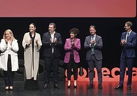 Autoridades y patrocinadores de la gala del décimo aniversario de BURGOSconecta.