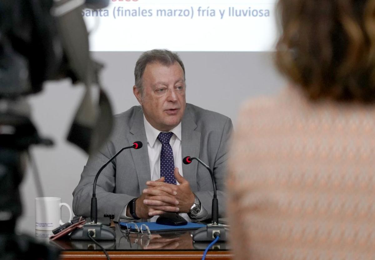 El delegado territorial de la Aemet en Castilla y León, Manuel Mora, este jueves.