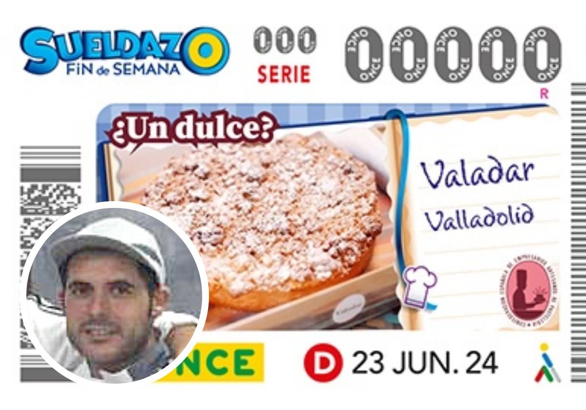 El cupón de la ONCE de este domingo con la tarta Valadar. En detalle, el pastelero José Antonio Villegas, su creador.