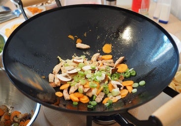 Wok de champiñones y zanahoria