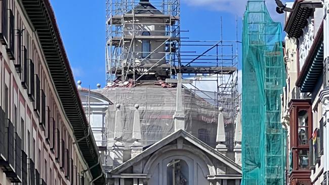 Imagen después - Se hunde la cúpula de la iglesia de la Vera Cruz durante las obras de rehabilitación