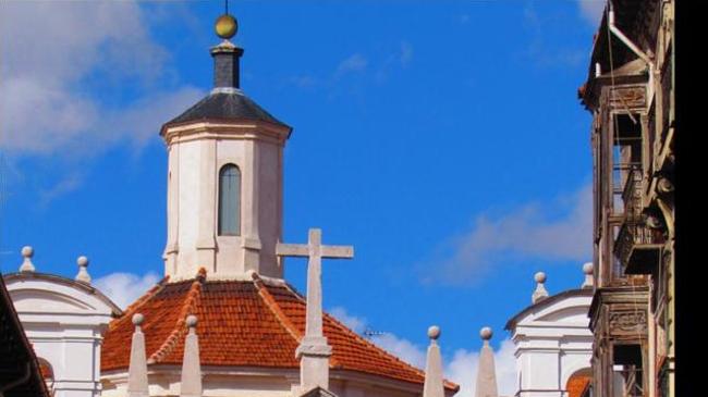 Imagen antes - Se hunde la cúpula de la iglesia de la Vera Cruz durante las obras de rehabilitación