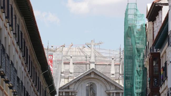 Imagen antes - Se hunde la cúpula de la iglesia de la Vera Cruz durante las obras de rehabilitación