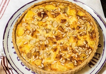 Quiche de queso gorgonzola y pera