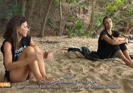 Olga Moreno y Sofía Suescun discuten en 'Supervivientes'.