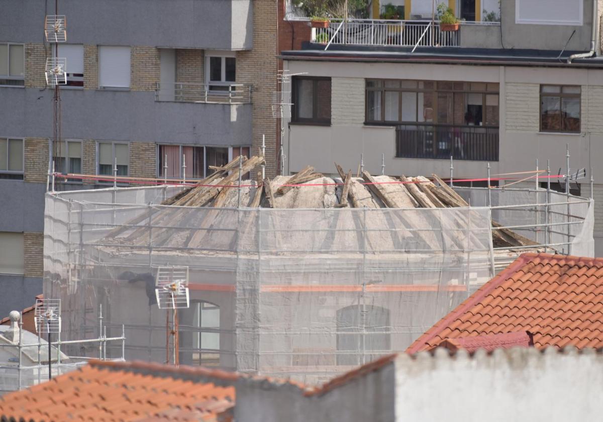 Estado de la cúpula tras el derrumbe.