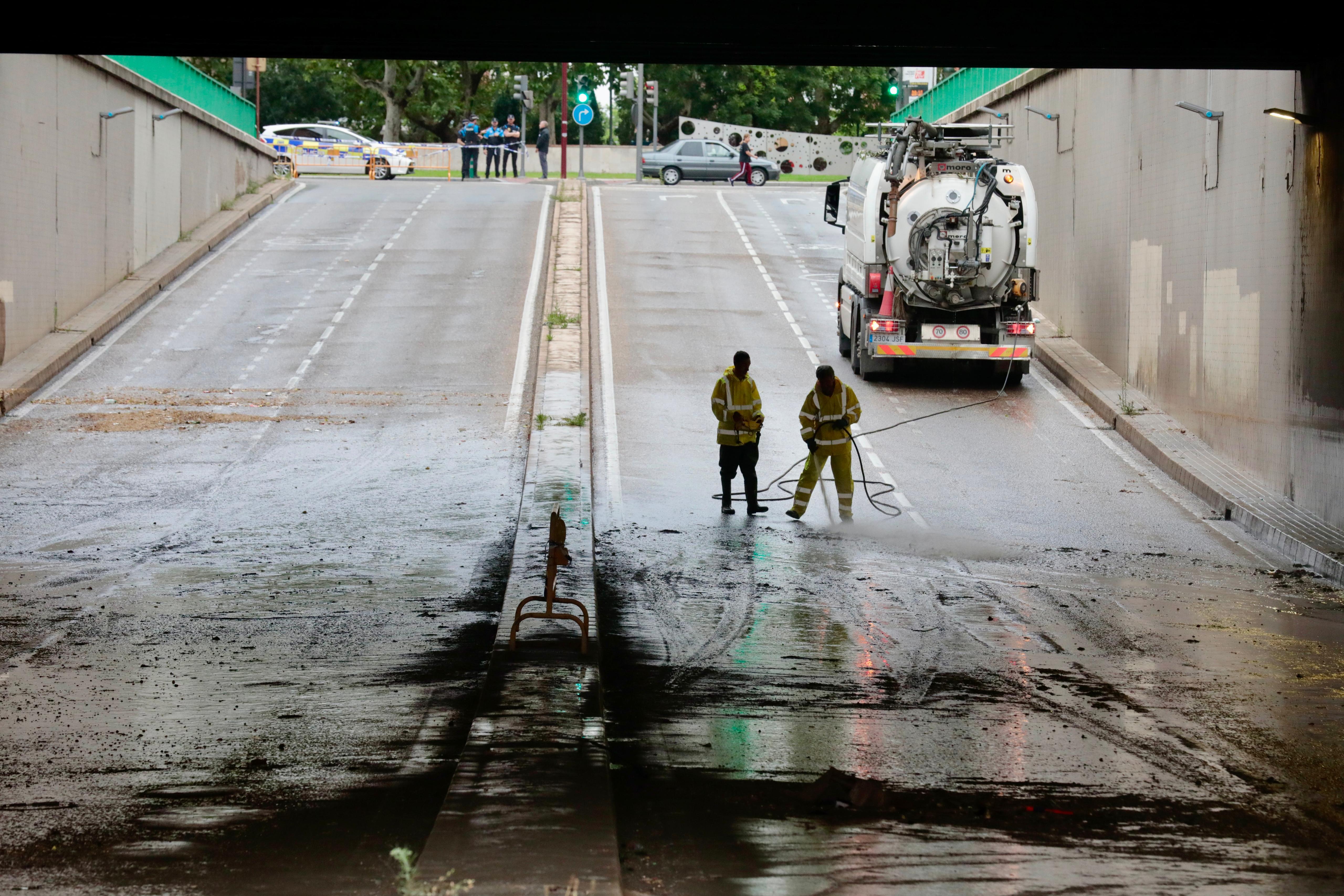 Reabre al tráfico el túnel de la Circular tras inundarse por la tormenta