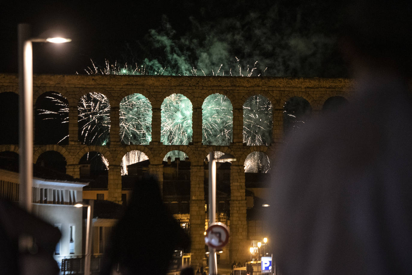 Los fuegos artificiales de Segovia, en imágenes