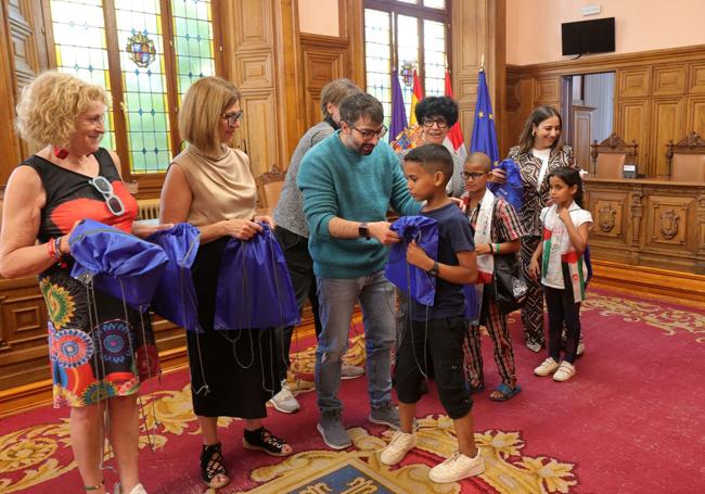 Recepción en el Ayuntamiento de Palencia.