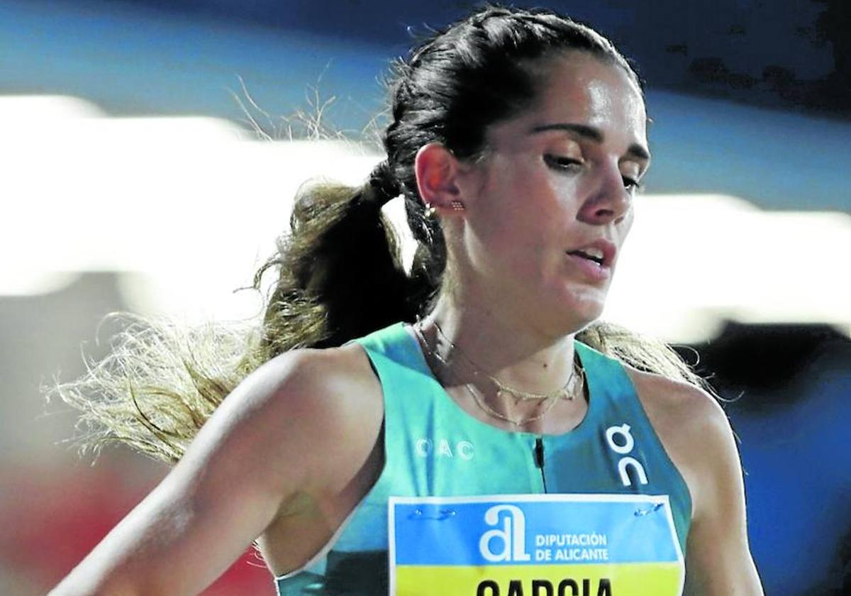 La atleta palentina Marta García, durante la final de 5.000 del Campeonato de España del pasado sábado.