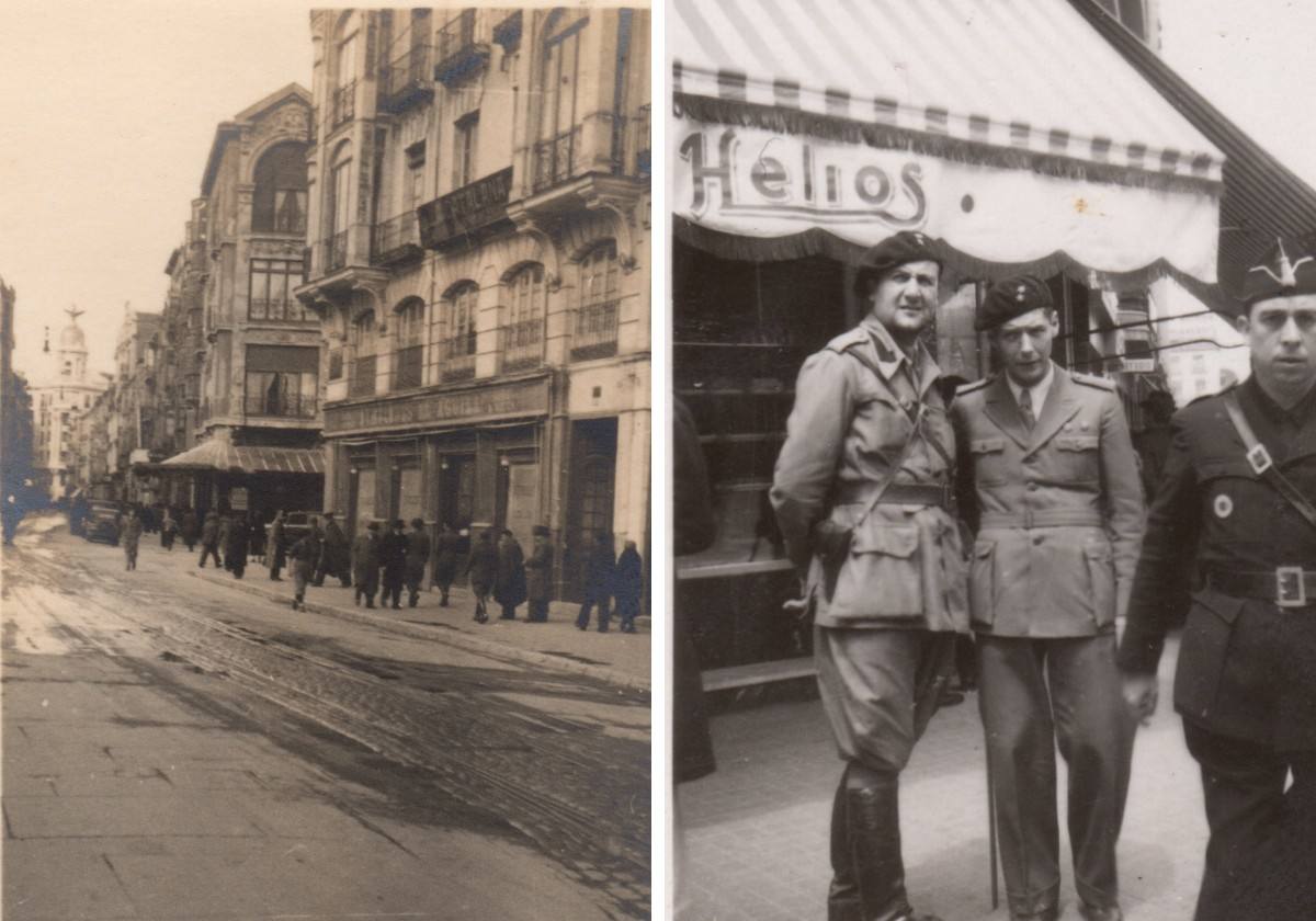 La calle Santiago, en dos imágenes.