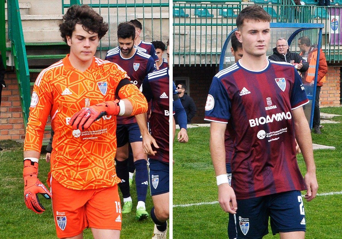 Héctor Oliva (izquierda) y Hugo Marcos (derecha) en un partido de la pasada temporada.