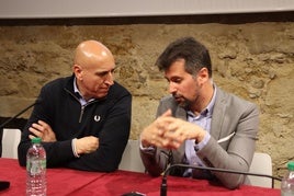 José Antonio Diez, alcalde de León, y Luis Tudanca, secretario general del PSOE.