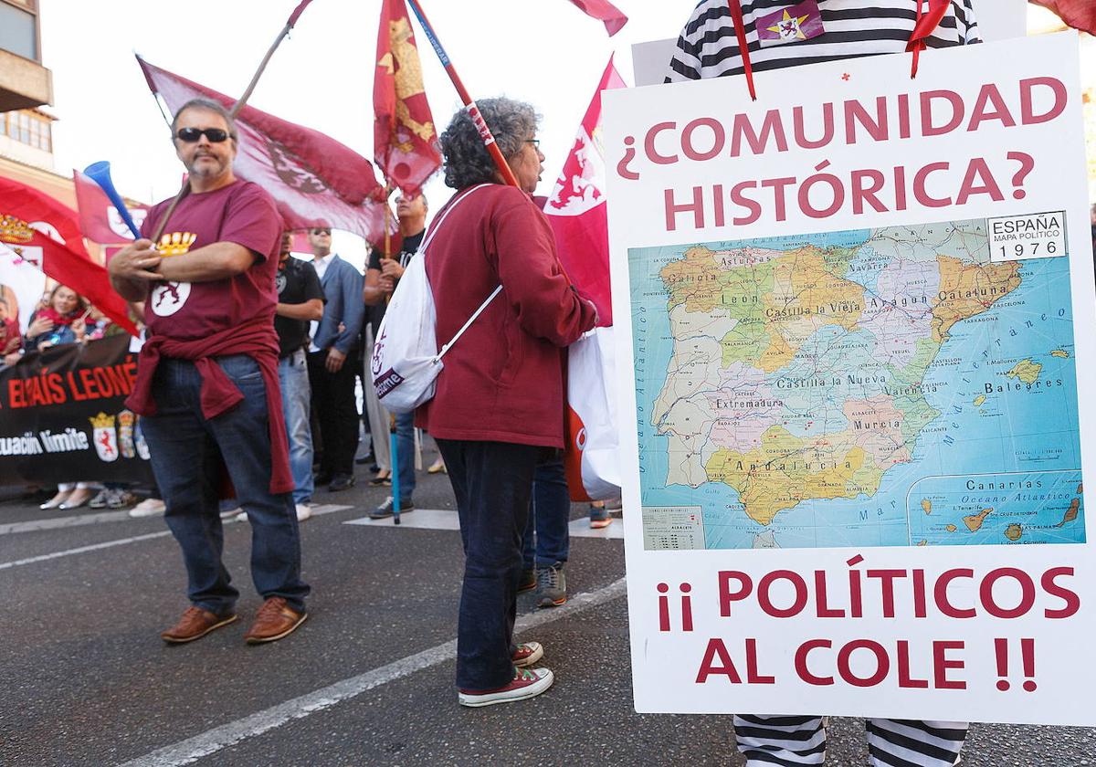 Manifestación leonesista.