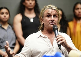 Nacho Cano, durante su comparecencia ante los medios.