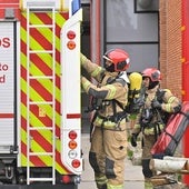 Los bomberos sofocan el incendio de un contenedor en el camino del Cabildo en Valladolid