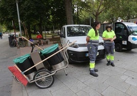 Presentación de la nueva maquinaria del servicio de limpieza de Palencia