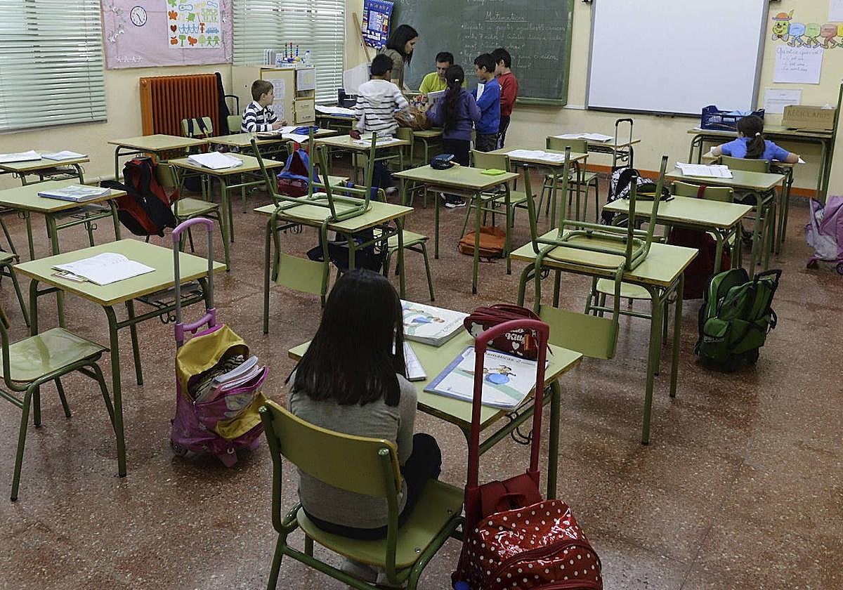 Un colegio público de Valladolid, en una imagen de archivo.
