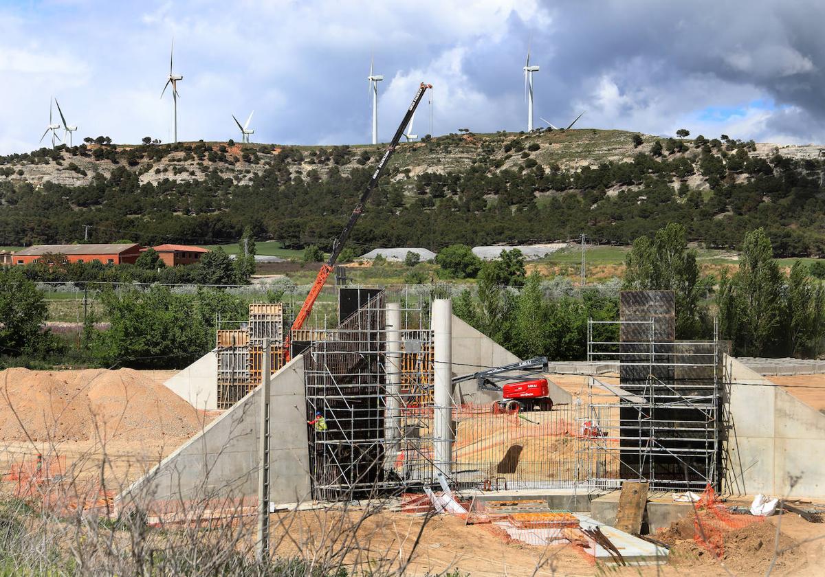 Obras de la alta velocidad ferroviaria, entre la capital y Magaz.