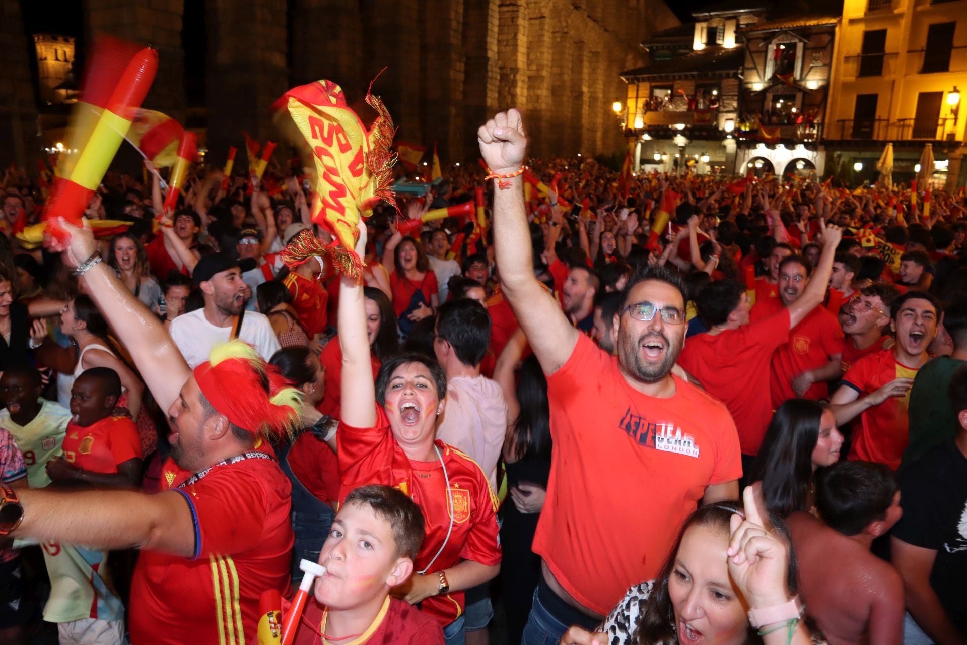 Así vivió Segovia el triunfo de España en la Eurocopa