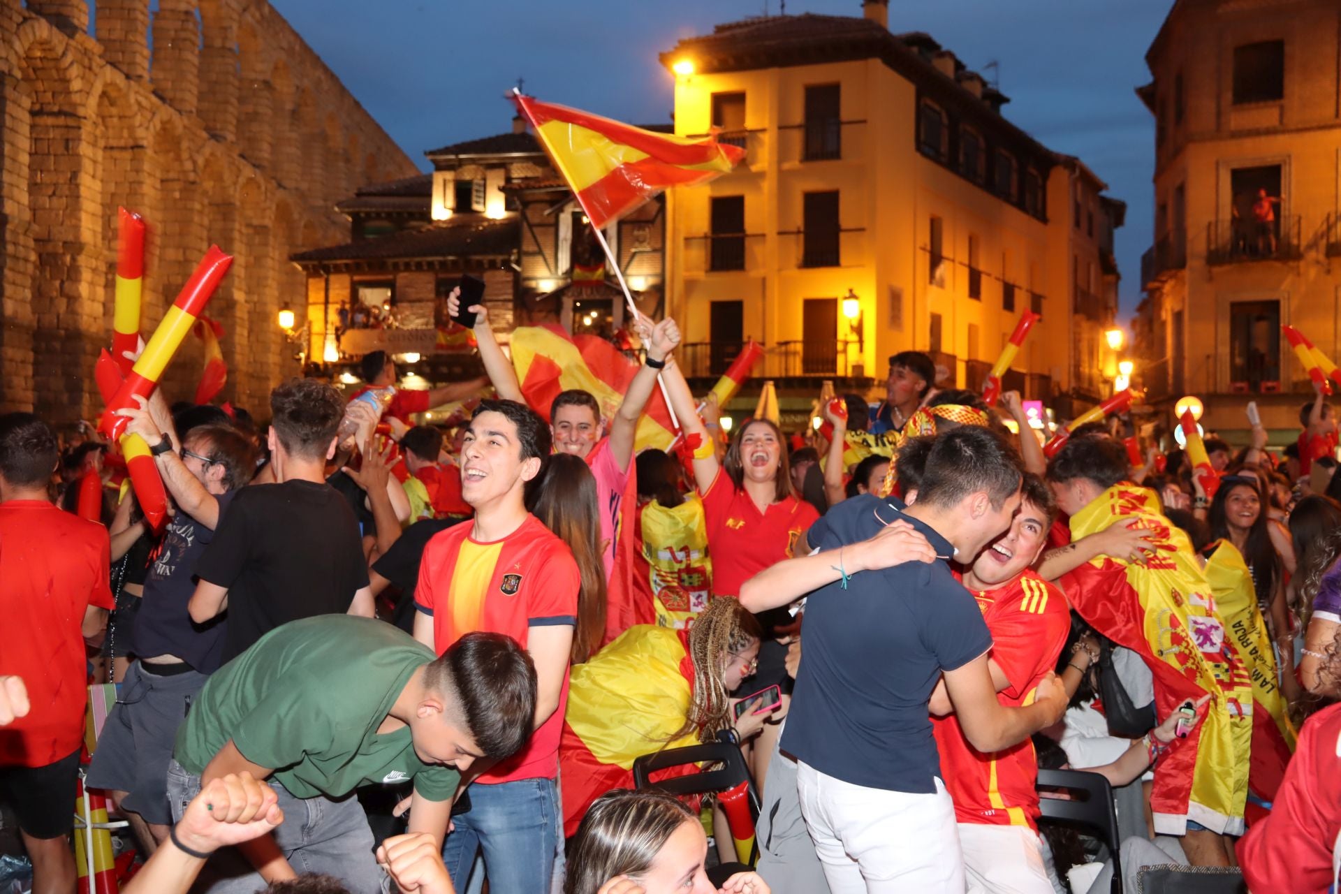 Así vivió Segovia el triunfo de España en la Eurocopa