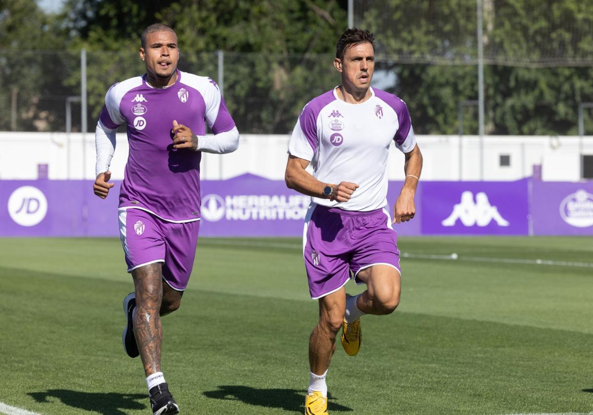 Kenedy, durante un entrenamiento del Real Valladolid.