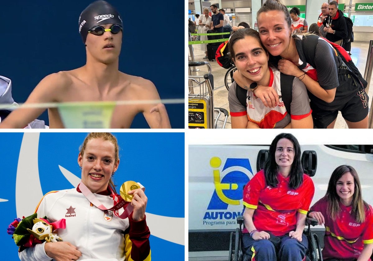 Luis Huerta, Sara García, Marta Fernández y Sara Aller, cuatro de los paralímpicos de Castilla y León en París.