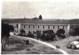 La antigua Academia de Caballería, de cuyo desmonte se encargó Cuadrado tras el incendio de 1915.