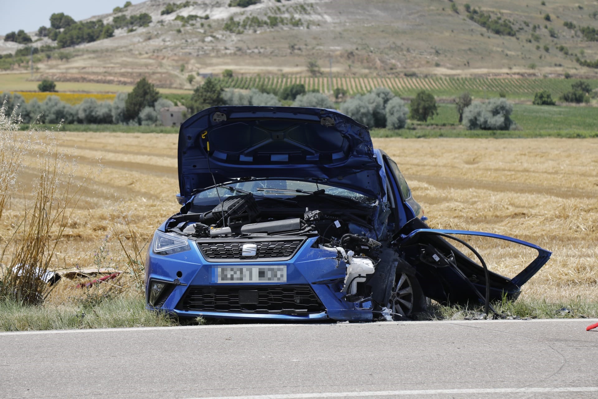 Accidente frontal entre Canalejas y Rábano