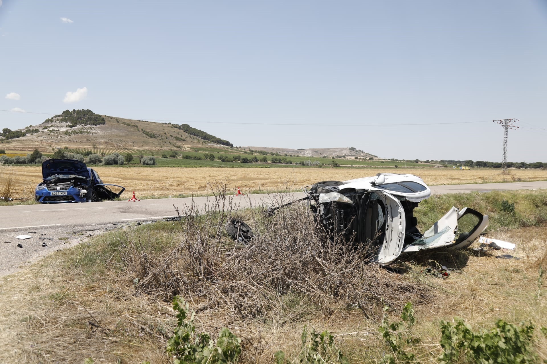 Accidente frontal entre Canalejas y Rábano