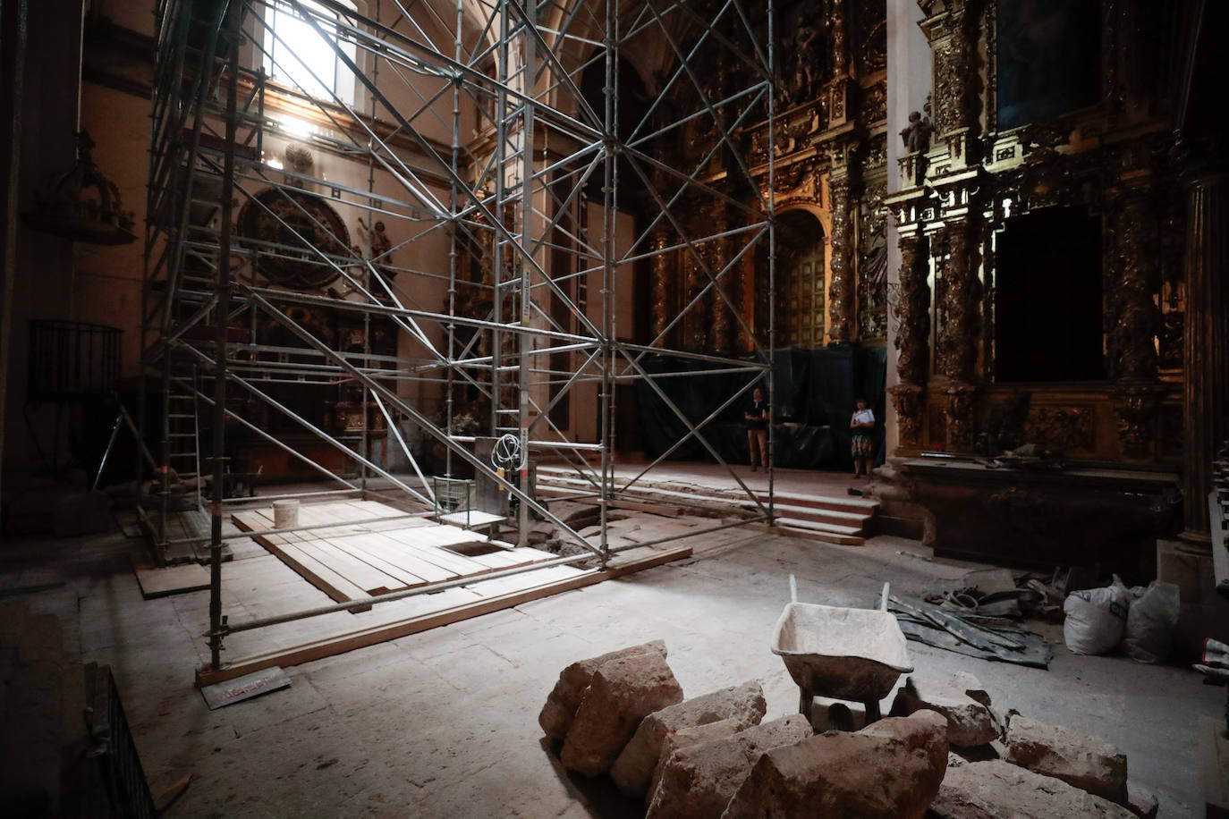 El estado de las obras de la Iglesia de la Vera Cruz