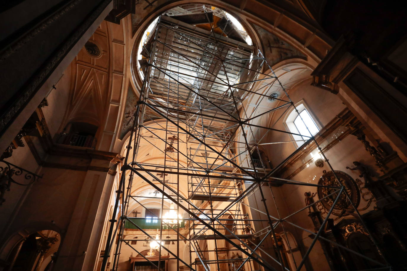 El estado de las obras de la Iglesia de la Vera Cruz