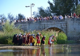 Recreación de la batalla nabal.