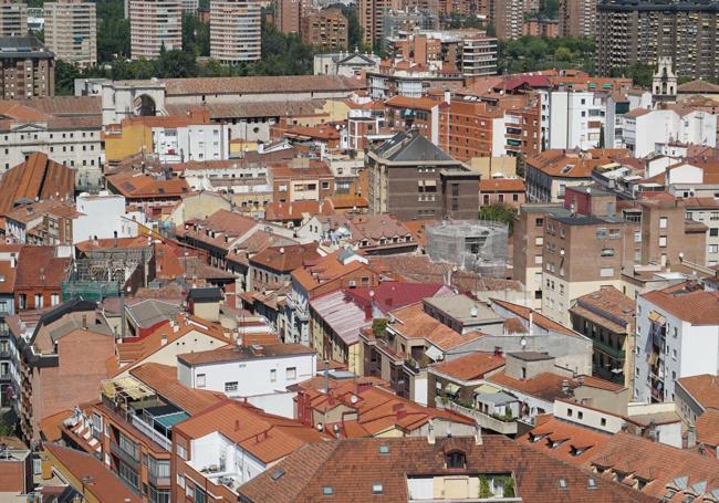 Panorámica de una parte de Valladolid vista a 70 metros de altura.