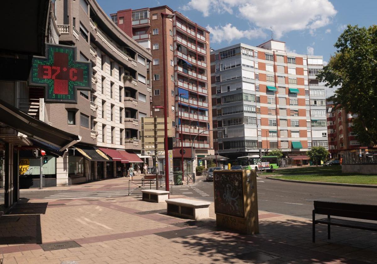 Las calles de Valladolid han estado vacías en las horas de más calor durante los últimos días.