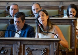 Blanca Jiménez (PP), durante una intervención en un Pleno anterior.