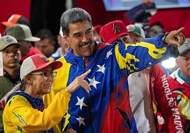 Nicolás Maduro tras ser proclamado presidente reelecto.